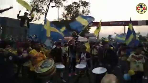 América Femenil fans support ahead of first leg semi-final